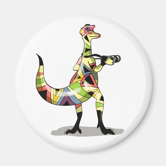 Illustration Of An Iguanodon Photographer. Magnet (Front)