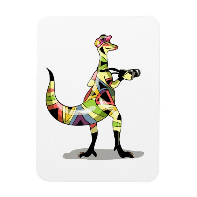 Illustration Of An Iguanodon Photographer. Magnet (Vertical)