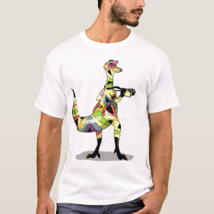 Illustration Of An Iguanodon Photographer. T-Shirt