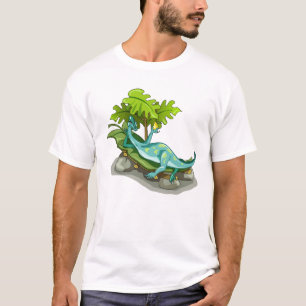 Illustration Of An Iguanodon Sunbathing. T-Shirt