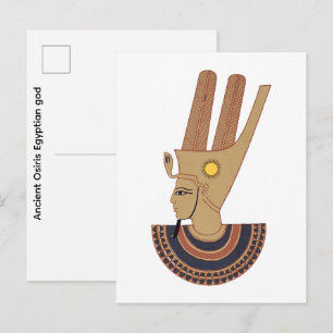 Illustration of Ancient Osiris Egyptian god Postcard