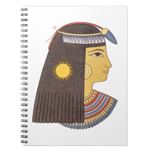 Illustration of Antique Egyptian goddess portrait Notebook