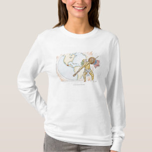 Illustration of Aztec Jaguar Warrior T-Shirt