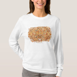 Illustration of Aztec sun stone T-Shirt