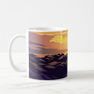 Illustration of beach coffee mug