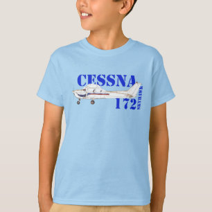 Illustration of Cessna 172 Skyhawk Aeroplane Desig T-Shirt