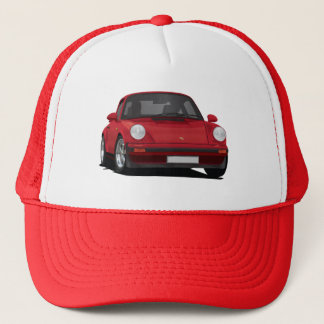 Illustration of classic German sports car 911, red Trucker Hat