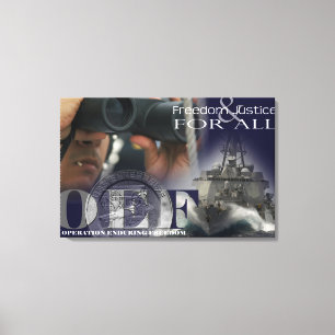 Illustration of crew members canvas print