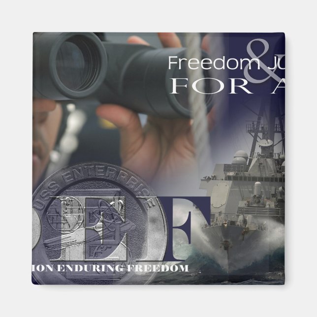 Illustration of crew members magnet (Front)