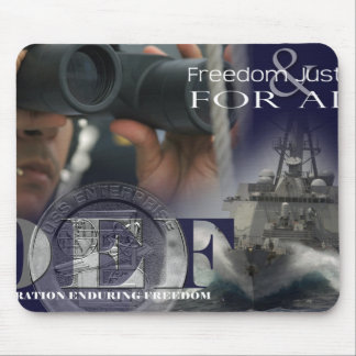 Illustration of crew members mouse mat