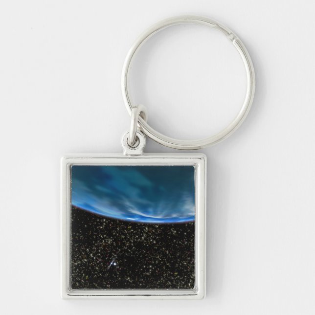 Illustration of Earth's horizon Key Ring (Front)