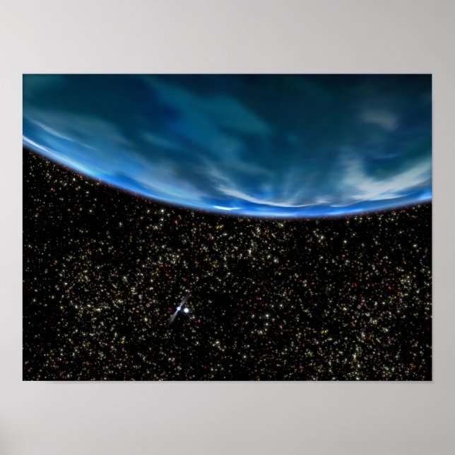 Illustration of Earth's horizon Poster (Front)