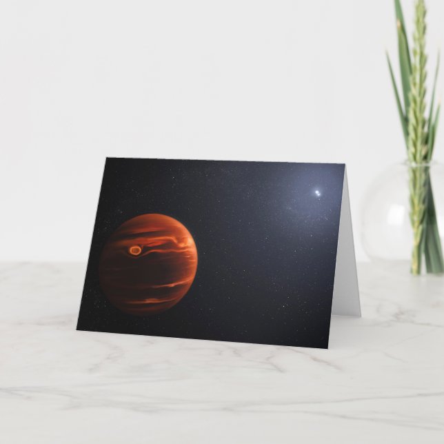Illustration Of Exoplanet Vhs 1256 B And Its Stars Card (Front)