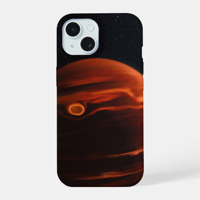 Illustration Of Exoplanet Vhs 1256 B And Its Stars iPhone 15 Case (Back)