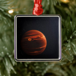 Illustration Of Exoplanet Vhs 1256 B And Its Stars Metal Tree Decoration