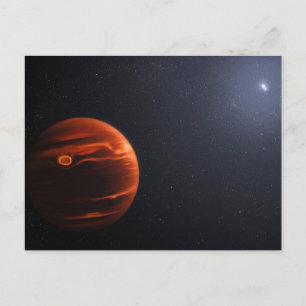 Illustration Of Exoplanet Vhs 1256 B And Its Stars Postcard