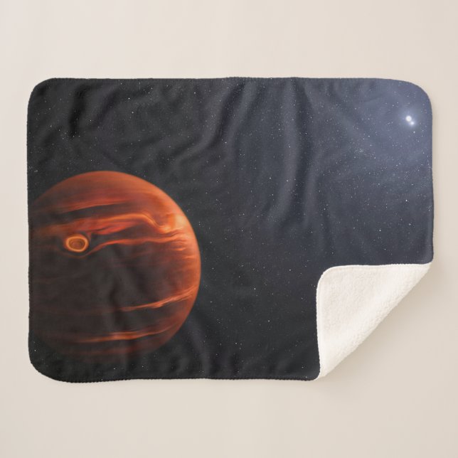 Illustration Of Exoplanet Vhs 1256 B And Its Stars Sherpa Blanket (Front (Horizontal))