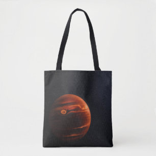 Illustration Of Exoplanet Vhs 1256 B And Its Stars Tote Bag