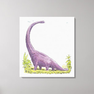 Illustration of Giraffatitan dinosaur Canvas Print