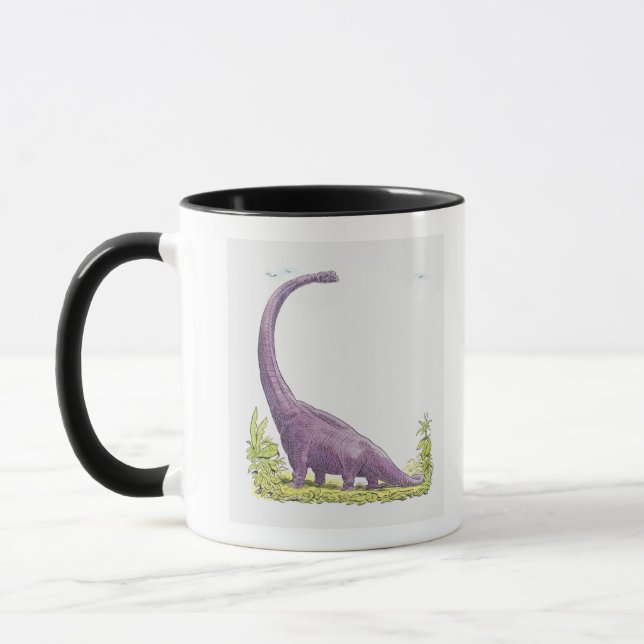Illustration of Giraffatitan dinosaur Mug (Left)