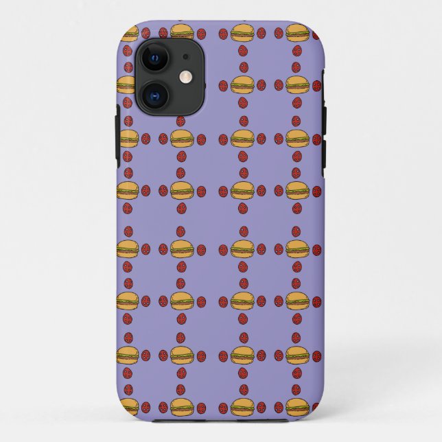 Illustration of hamburger patterns  Case-Mate iPhone case (Back)