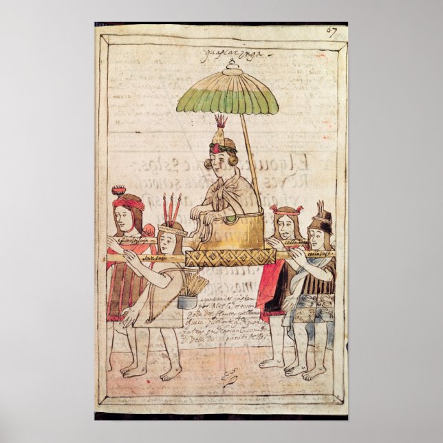 Illustration of Huascar Inca Poster (Front)