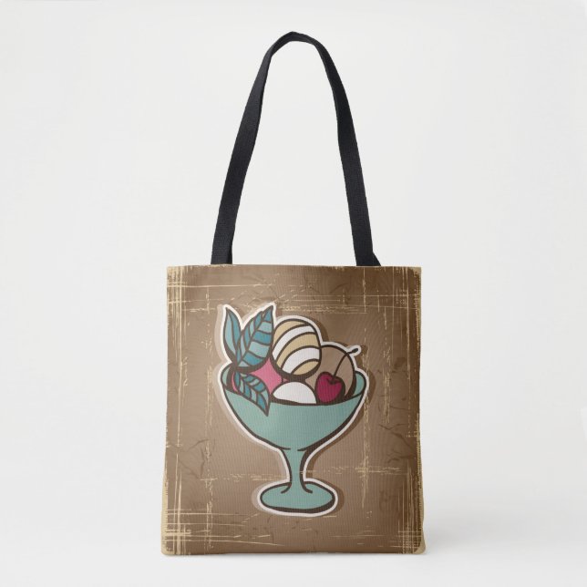 Illustration of Ice Cream in retro style Tote Bag (Front)
