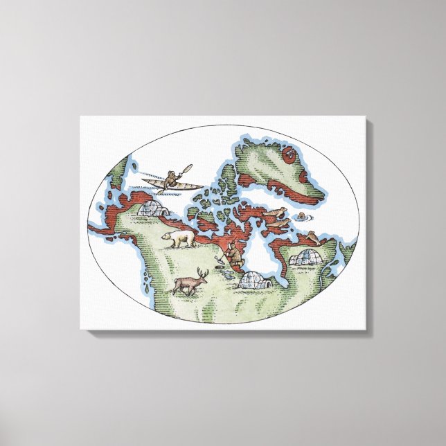 Illustration of Inuit territory Canvas Print (Front)