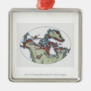 Illustration of Inuit territory Metal Tree Decoration