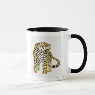 Illustration of Jaguar with head in profile Mug