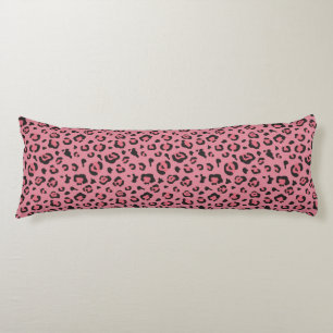 Illustration of Leopard Pink Animal Body Cushion