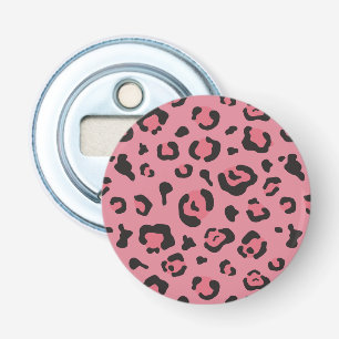 Illustration of Leopard Pink Animal Bottle Opener