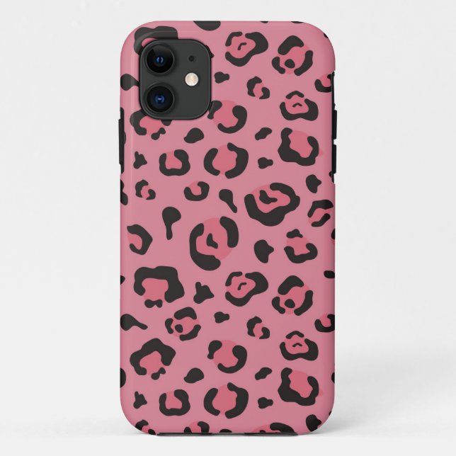 Illustration of Leopard Pink Animal Case-Mate iPhone Case (Back)