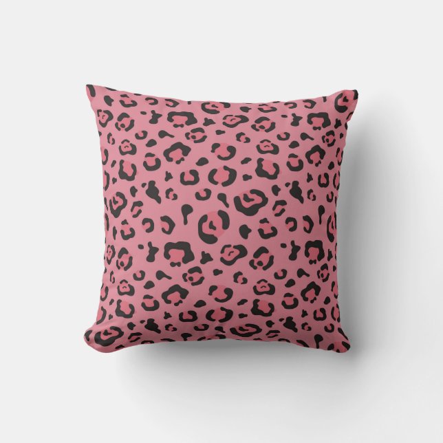 Illustration of Leopard Pink Animal Cushion (Front)