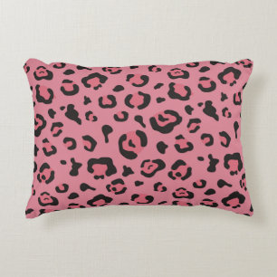 Illustration of Leopard Pink Animal Decorative Cushion