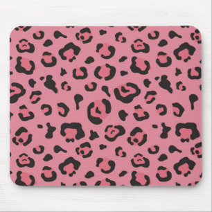 Illustration of Leopard Pink Animal Mouse Mat