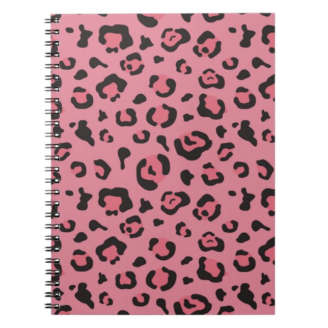Illustration of Leopard Pink Animal Notebook (Front)