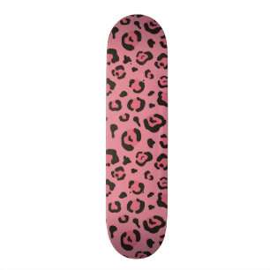 Illustration of Leopard Pink Animal Skateboard