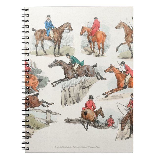 Illustration of mounted sportsmen Sporting Sketch Notebook (Front)