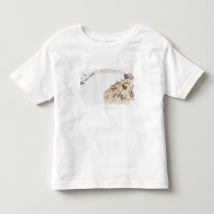 Illustration of Noah's ark with animals leaving Toddler T-Shirt