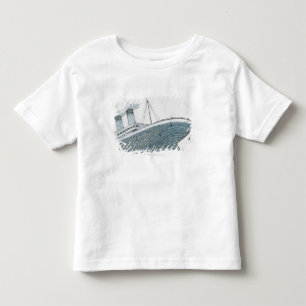 Illustration of passenger falling from the Titanic Toddler T-Shirt