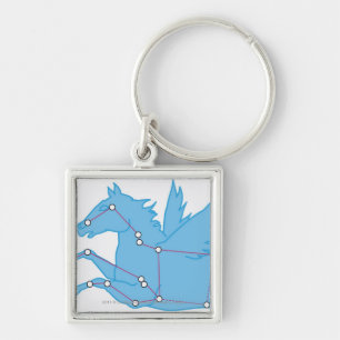 Illustration of Pegasus constellation Key Ring