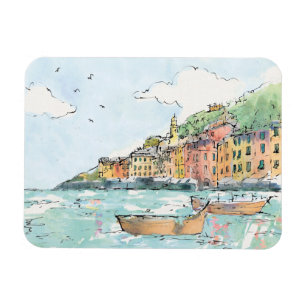 Illustration of Porofino Harbour Magnet