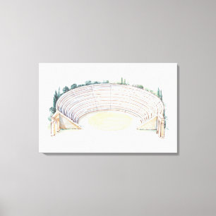 Illustration of Roman amphitheatre Canvas Print