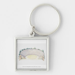 Illustration of Roman amphitheatre Key Ring