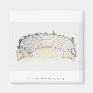 Illustration of Roman amphitheatre Magnet