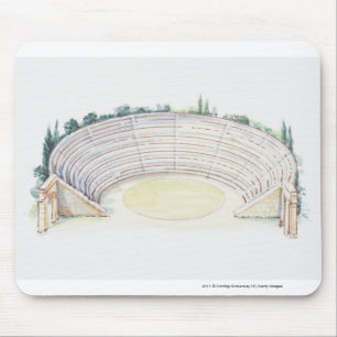 Illustration of Roman amphitheatre Mouse Mat