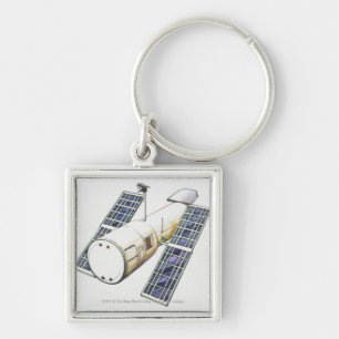 Illustration of satellite used for detecting key ring