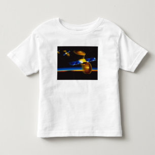 Illustration of satellites over Earth's horizon Toddler T-Shirt