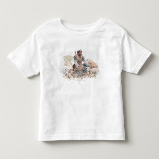 Illustration of shepherd finding his lost sheep toddler T-Shirt